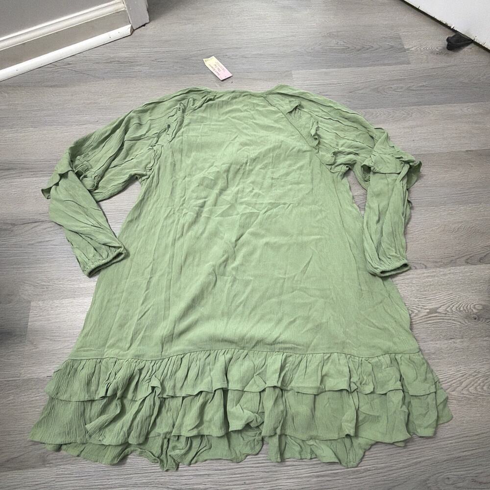 VENUS Ruffle Mini Dress - Basil Medium - Picture 5 of 6